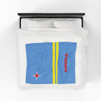 Aruba Flag Velveteen Plush Blanket