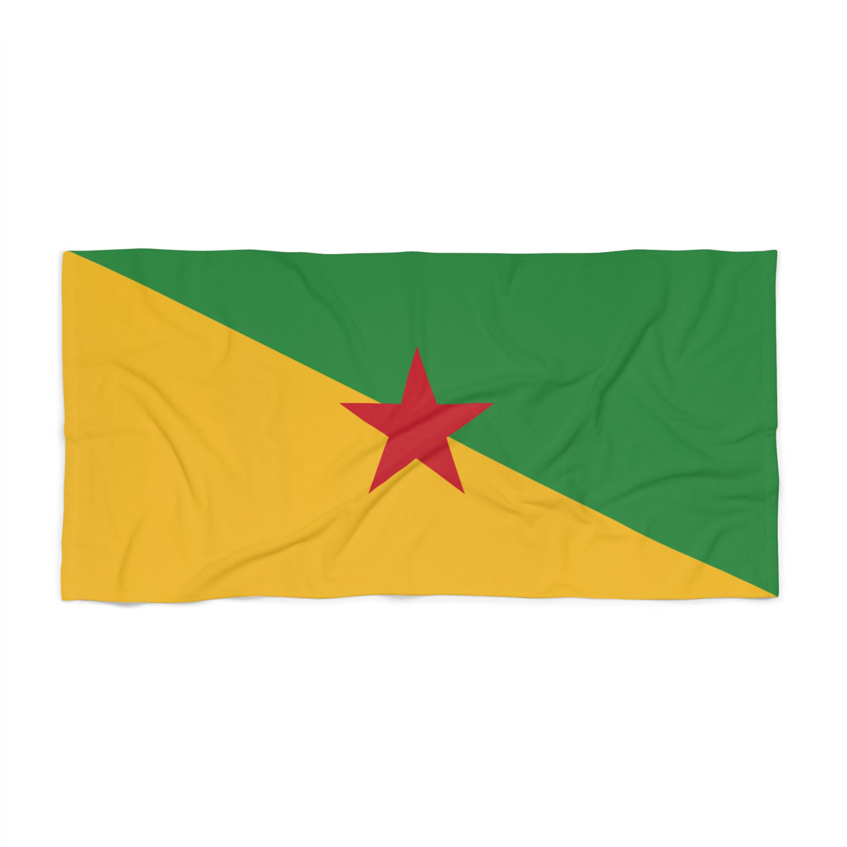 French Guiana Flag Beach Towel