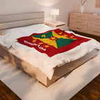 Grenada Flag Velveteen Plush Blanket - Irie Blues Boutique