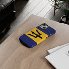 Barbados Flag Tough Phone Case - Irie Blues Boutique