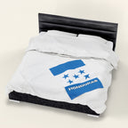 Honduras Flag Velveteen Plush Blanket - Irie Blues Boutique