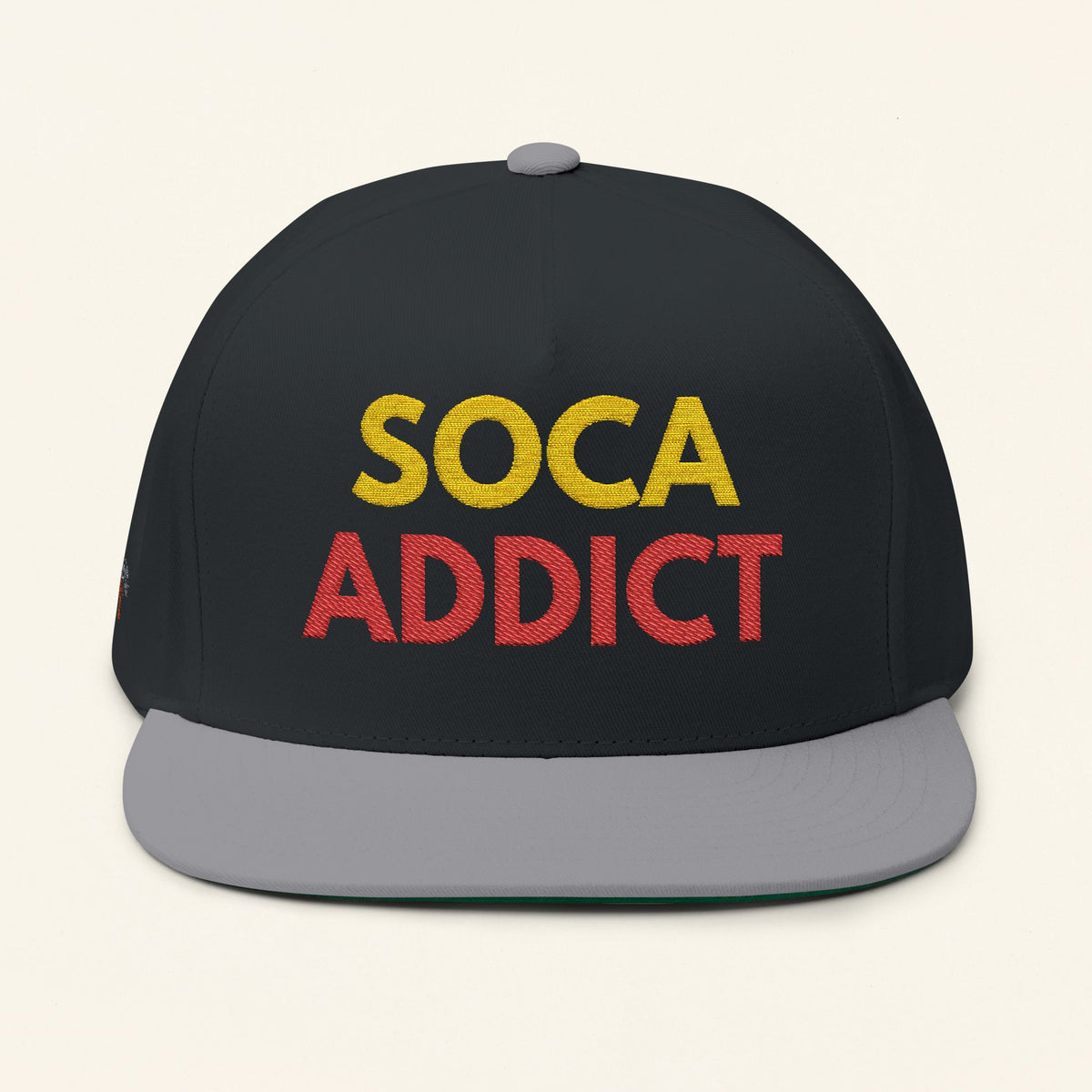 Soca Addict Cap - Flat Bill Snapback, Festival Gear, Summer Vibes, Unique Gift for Music Lovers, Trendy Hat for Parties - Irie Blues Boutique