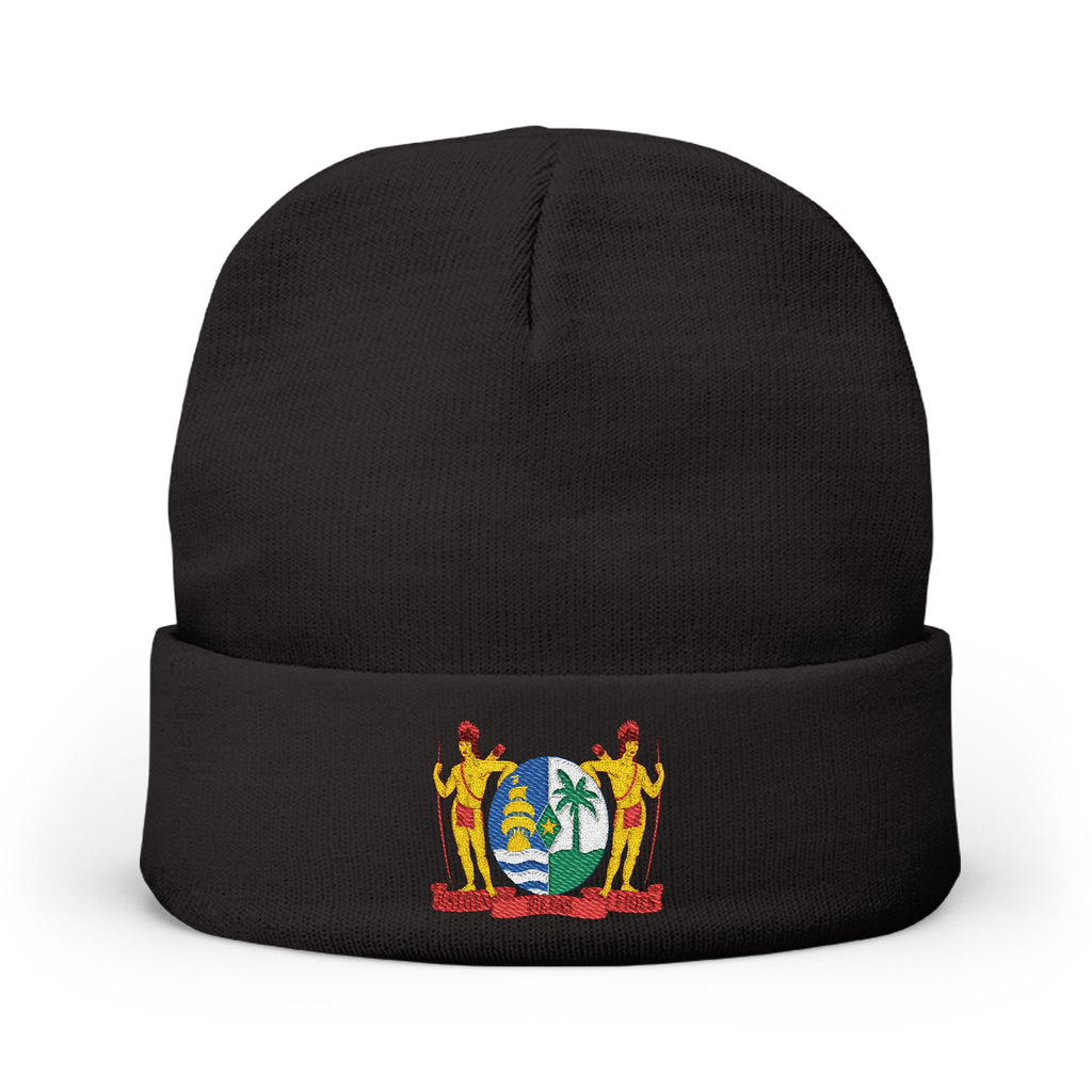 Suriname Coat of Arms Embroidered Knit Beanie - Irie Blues Boutique