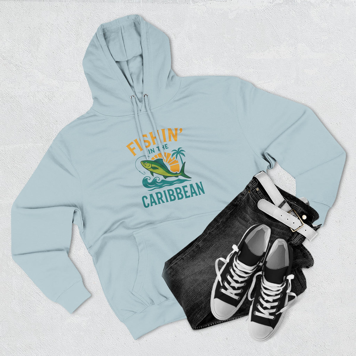Caribbean Fishing Hoodie - Irie Blues Boutique