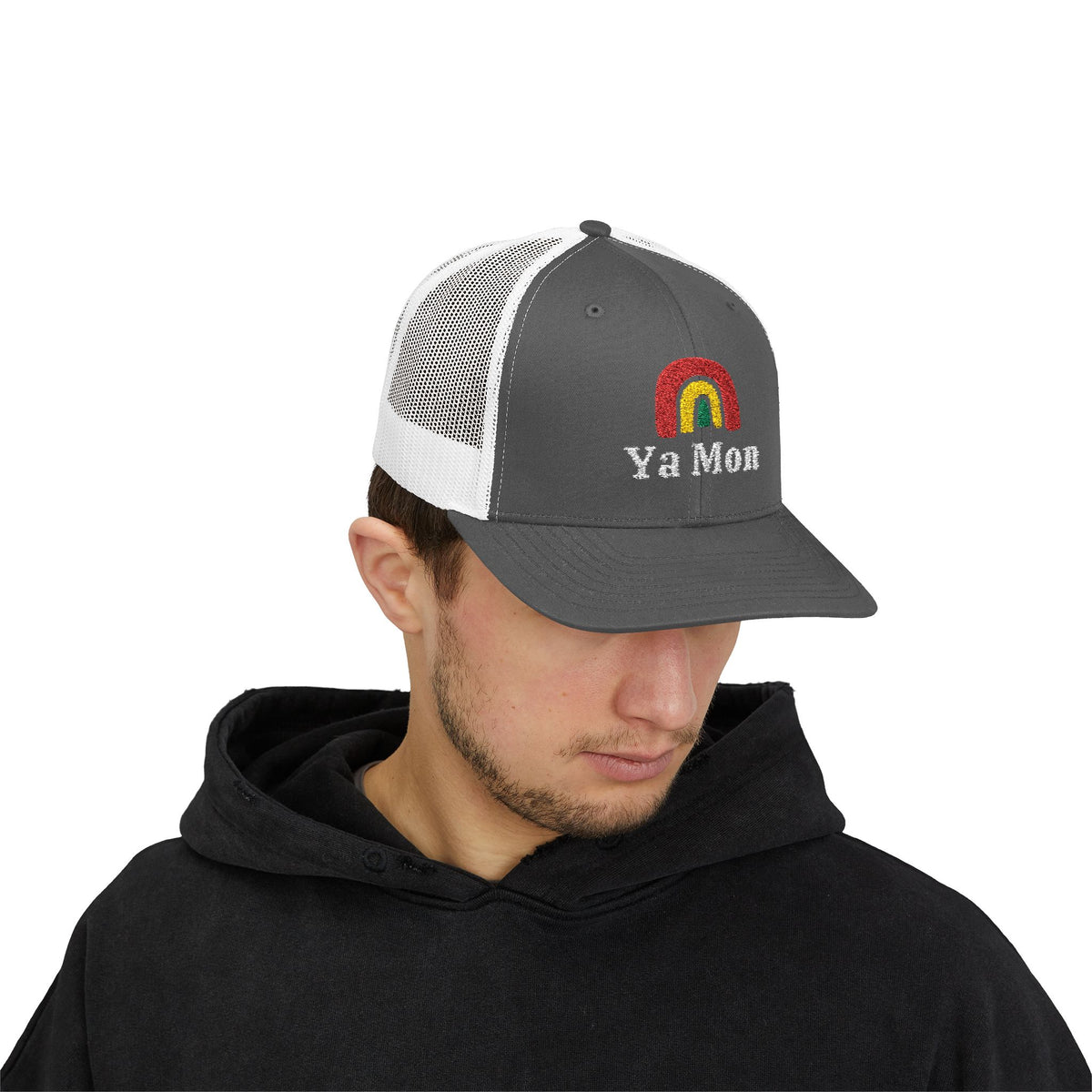 Rainbow Ya Mon Snapback Trucker Cap - Irie Blues Boutique