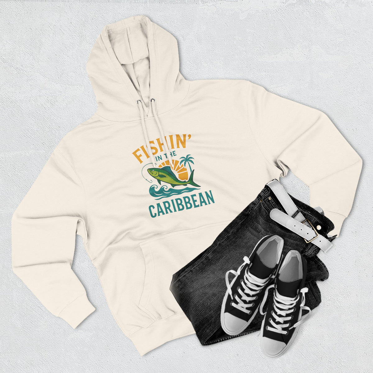 Caribbean Fishing Hoodie - Irie Blues Boutique
