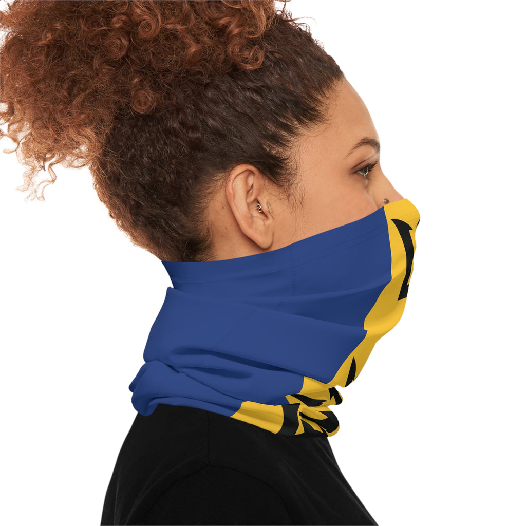 Barbados Flag Carnival Mask Neck Gaiter - Irie Blues Boutique