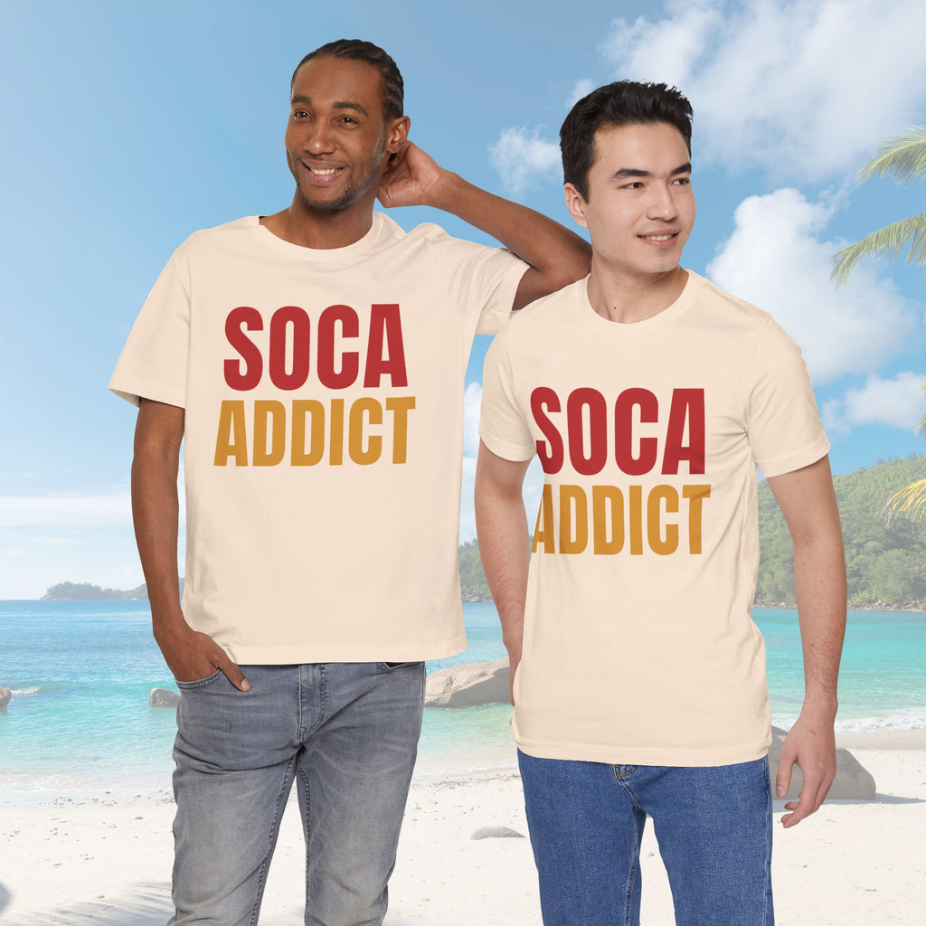 Soca Addict T-Shirt - Fun & Bold Unisex Tee for Music Lovers, Festivals, Parties, Gifts, Summer Wear - Irie Blues Boutique