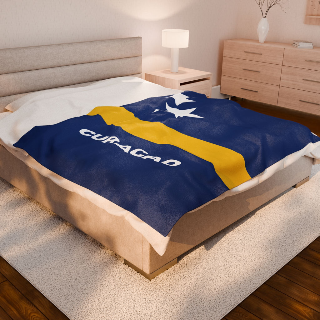 Curacao Flag Velveteen Plush Blanket