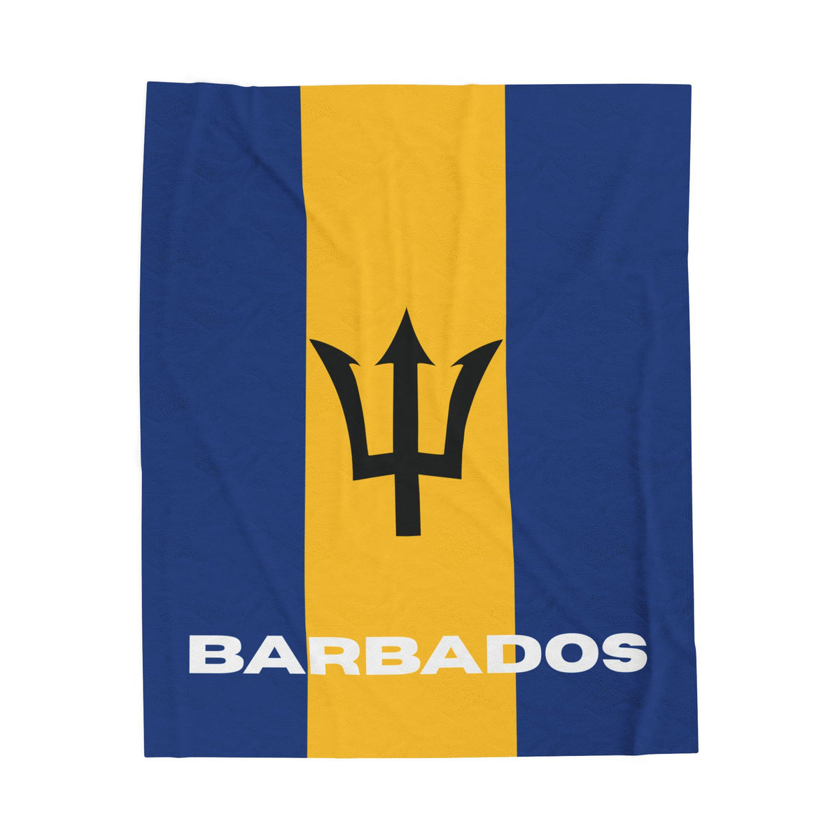 Barbados Flag Velveteen Plush Blanket
