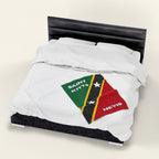 Saint Kitts & Nevis Flag Velveteen Plush Blanket - Irie Blues Boutique