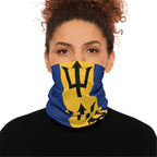 Barbados Flag Carnival Mask Neck Gaiter - Irie Blues Boutique