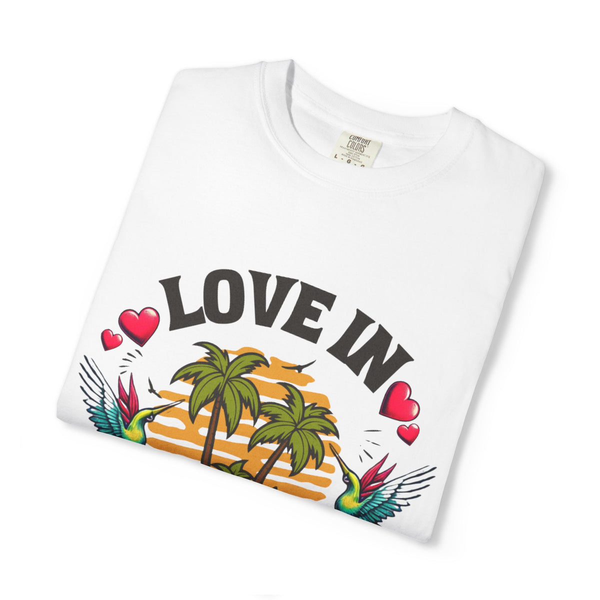 Love In Paradise Couples Personalized Date T-Shirt - Irie Blues Boutique