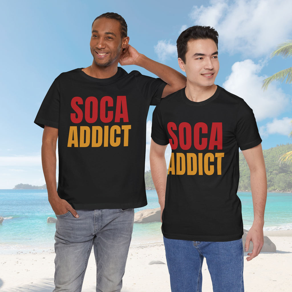 Soca Addict T-Shirt - Fun & Bold Unisex Tee for Music Lovers, Festivals, Parties, Gifts, Summer Wear - Irie Blues Boutique