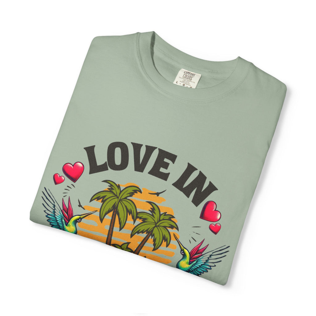 Love In Paradise Couples Personalized Date T-Shirt - Irie Blues Boutique