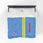 Aruba Flag Velveteen Plush Blanket