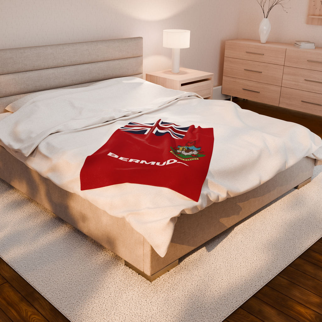 Bermuda Flag Velveteen Plush Blanket