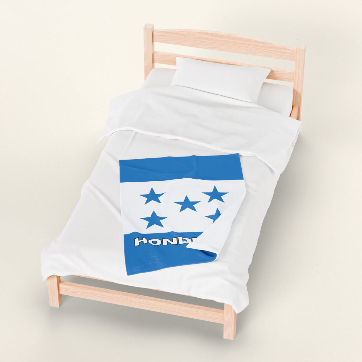 Honduras Flag Velveteen Plush Blanket - Irie Blues Boutique