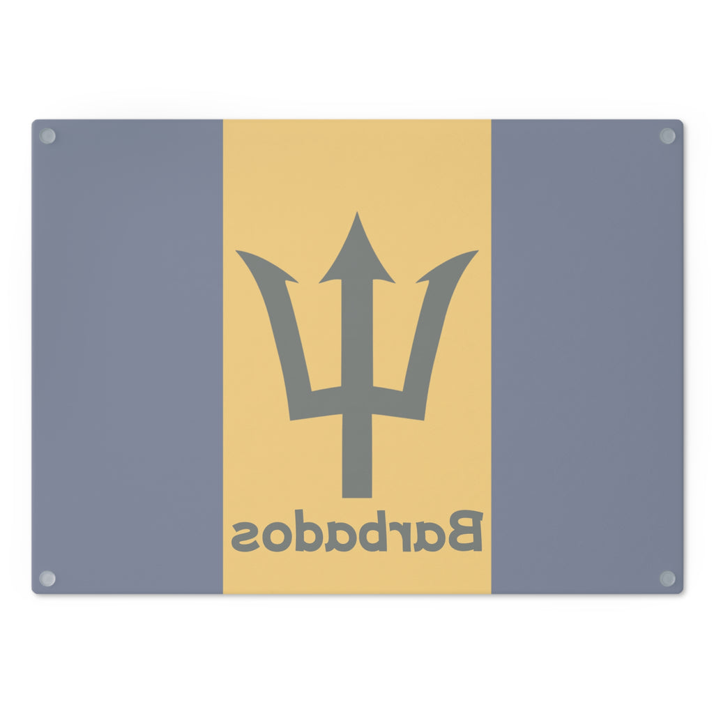 Barbados Flag Cutting Board - Irie Blues Boutique