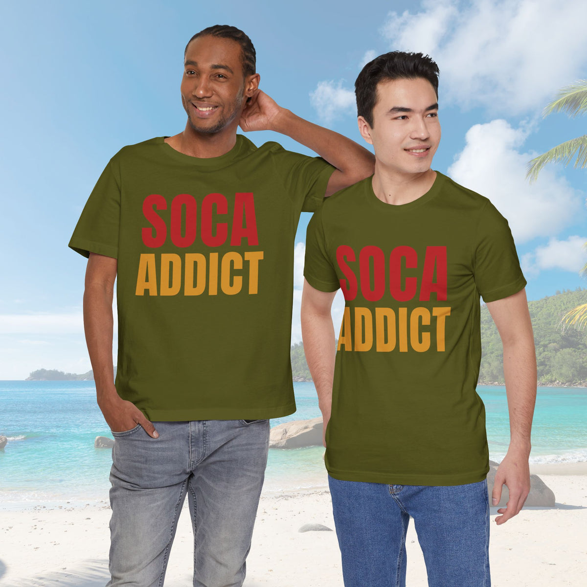 Soca Addict T-Shirt - Fun & Bold Unisex Tee for Music Lovers, Festivals, Parties, Gifts, Summer Wear - Irie Blues Boutique