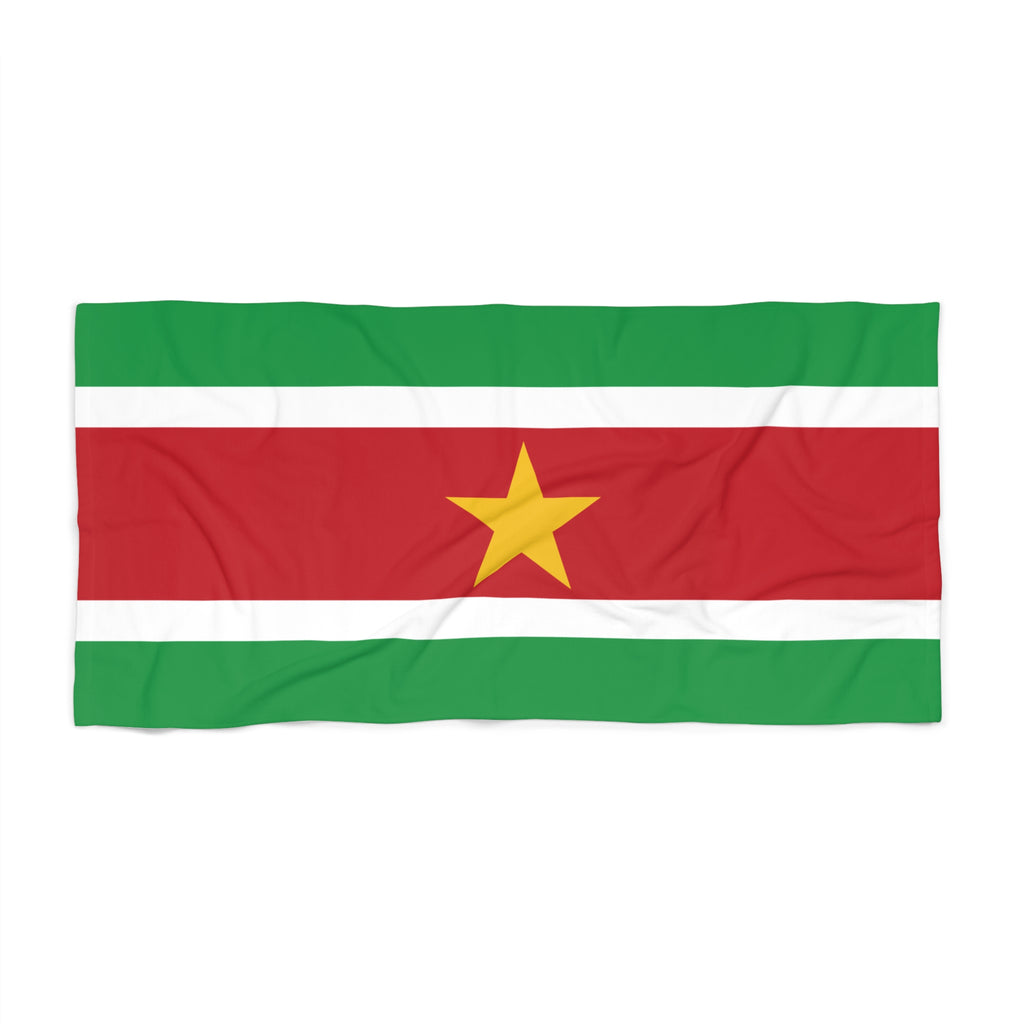 Suriname Flag Beach Towel