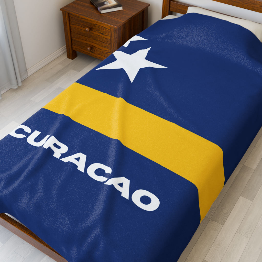 Curacao Flag Velveteen Plush Blanket