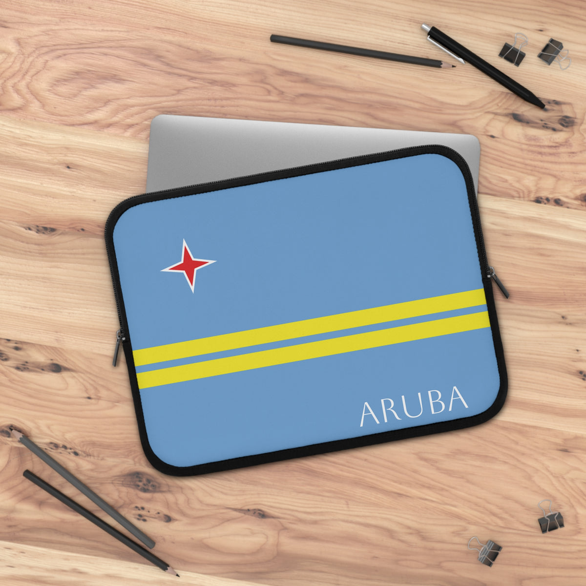 Aruba Flag Laptop Sleeve Case - Irie Blues Boutique