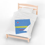 Aruba Flag Velveteen Plush Blanket