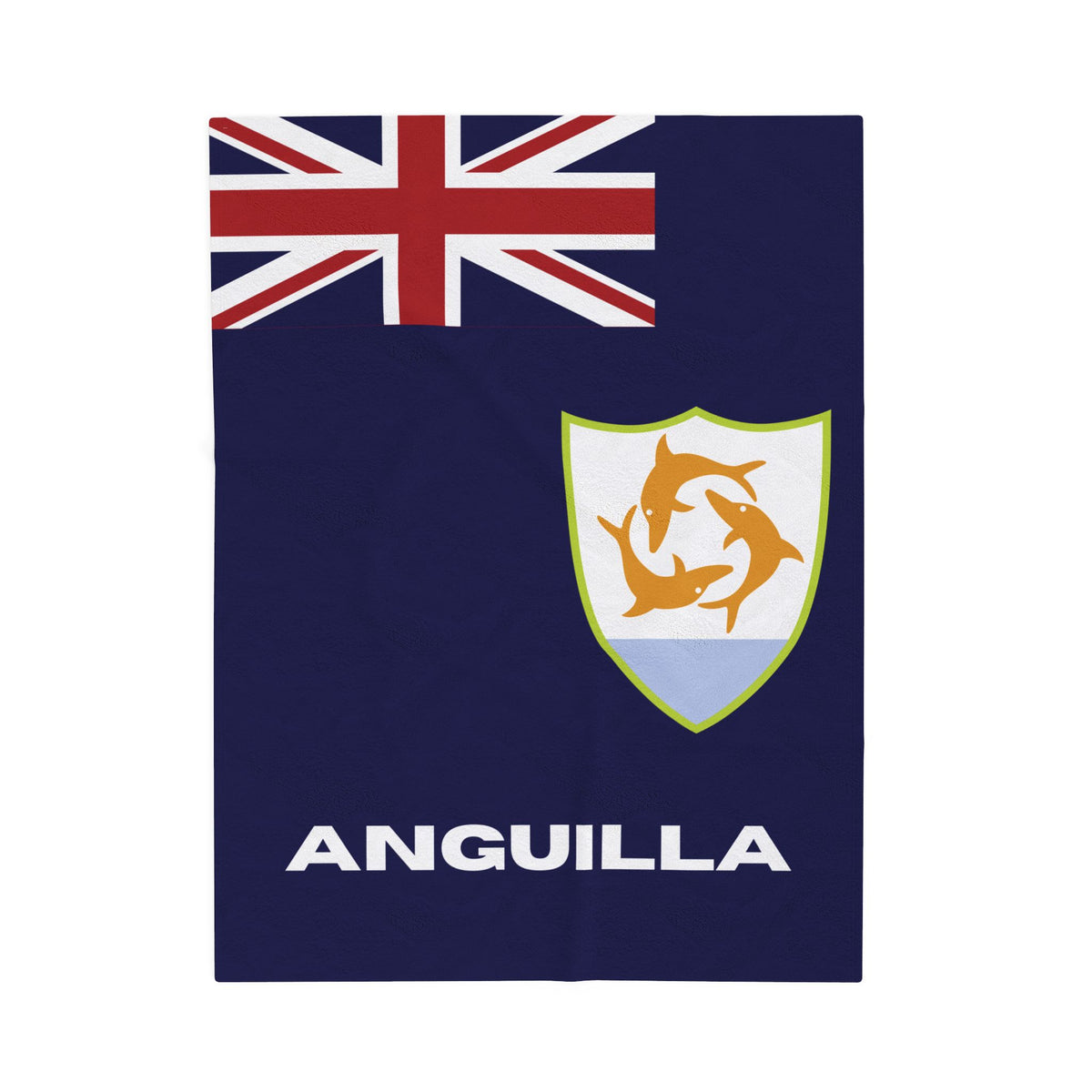 Anguilla Flag Velveteen Plush Blanket