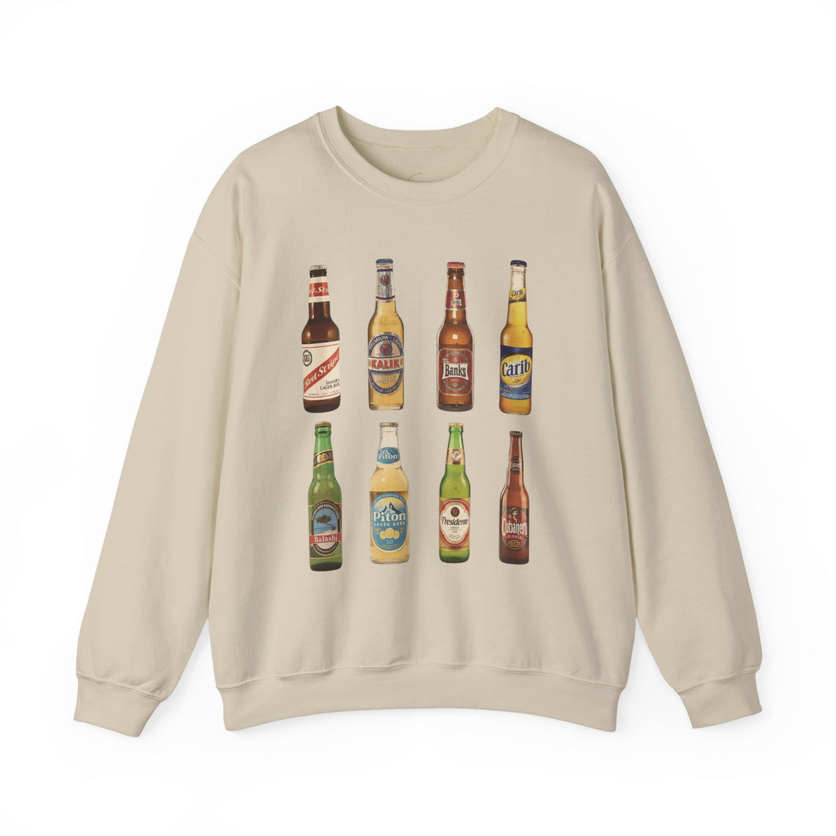 Vintage Retro Caribbean Beer Bottles Unisex Sweatshirt - Irie Blues Boutique