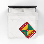 Grenada Flag Velveteen Plush Blanket - Irie Blues Boutique