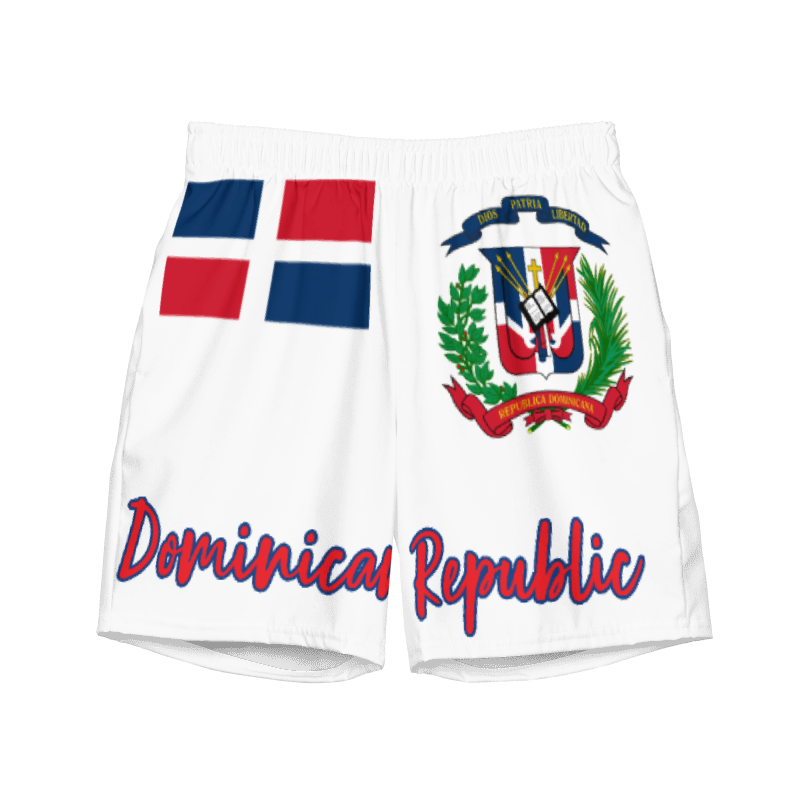 Dominican Republic Flag All Over Print Recycled Swim Trunks - Irie Blues Boutique