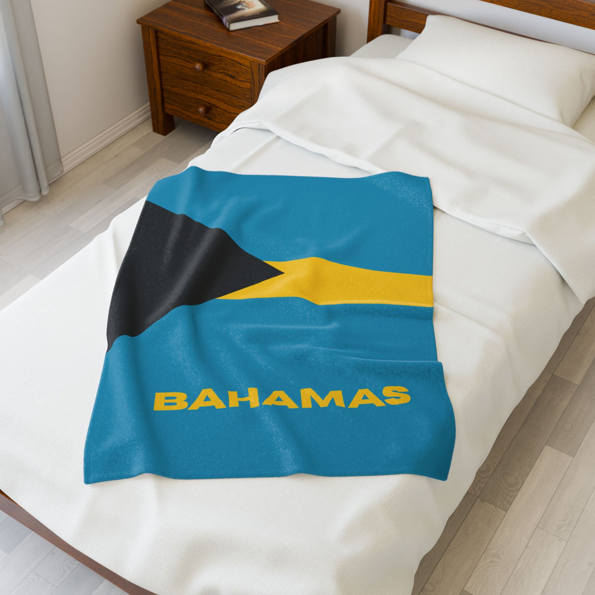 Bahamas Flag Velveteen Plush Blanket
