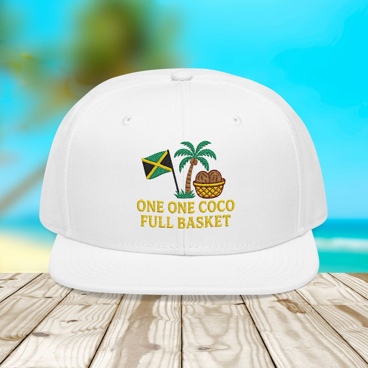 One One Coco Full Basket Embroidery Hat - Irie Blues Boutique