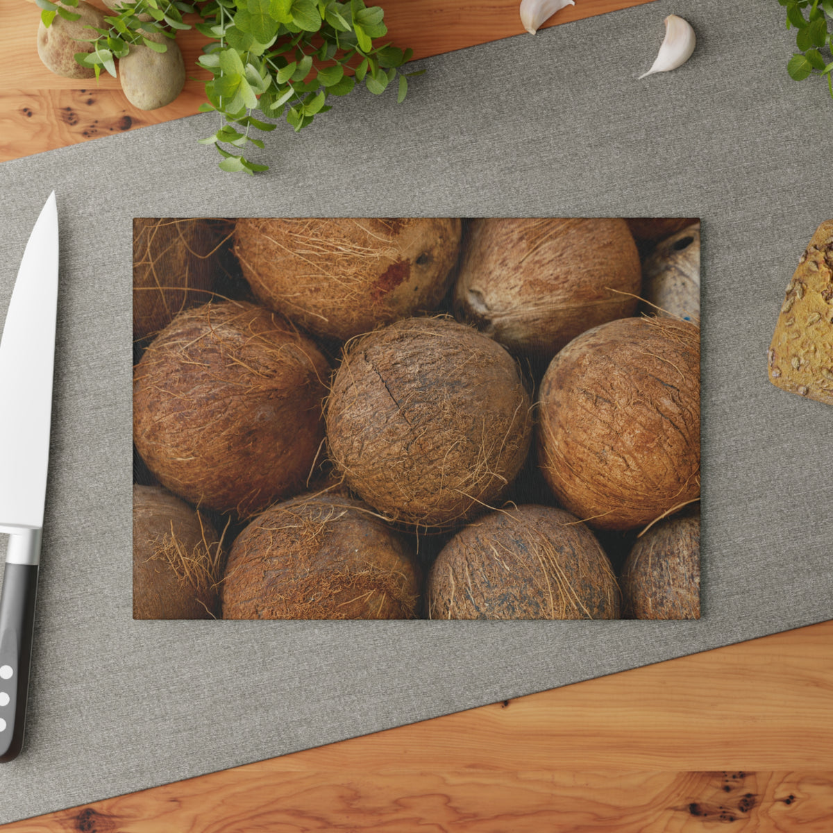 Coconuts Glass Cutting Board