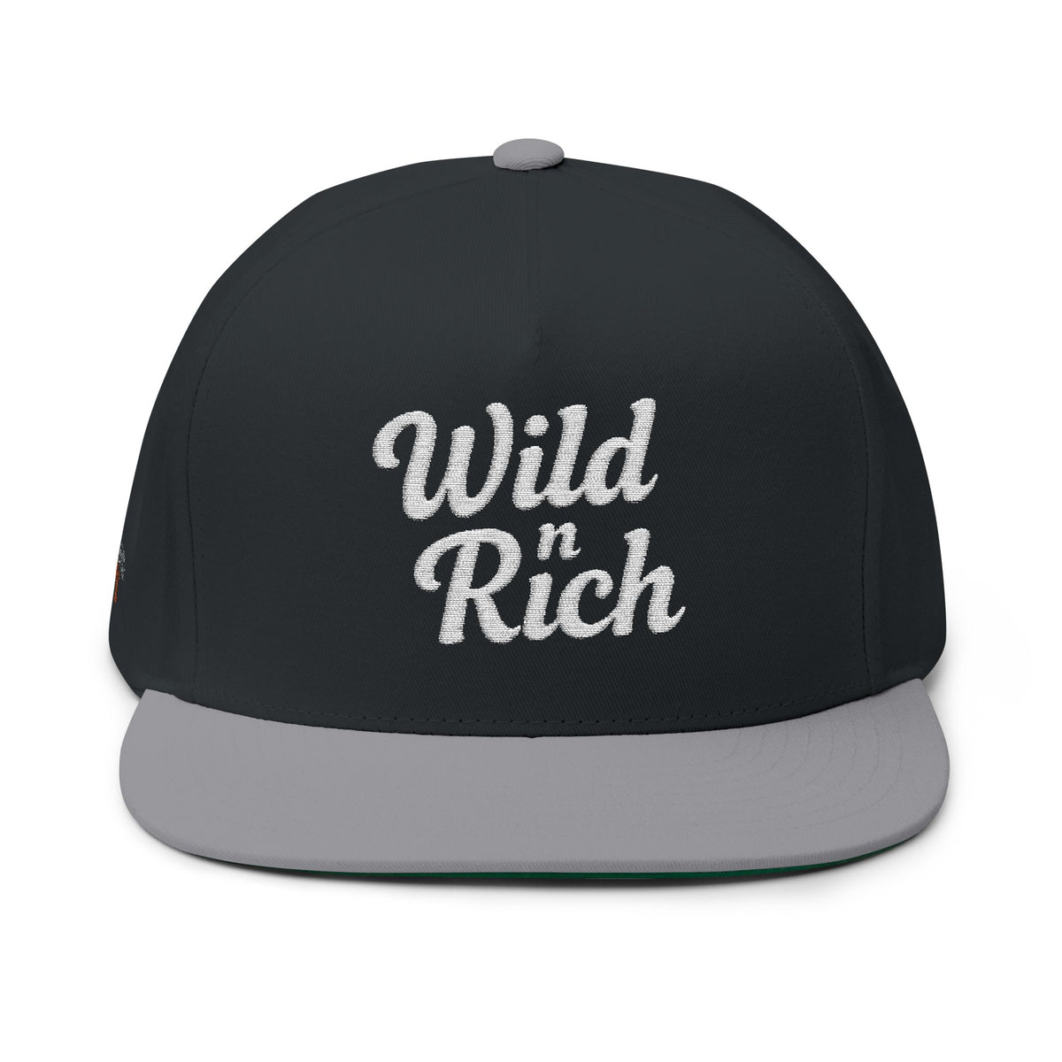 Wild & Rich Flat Bill Cap | Trendy Embroidered Hat for Casual Wear, Fashion Accessory, Gift for Him/Her, Street Style - Irie Blues Boutique