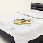 US Virgin Islands Flag Velveteen Plush Blanket - Irie Blues Boutique
