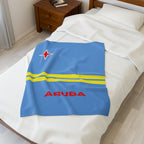 Aruba Flag Velveteen Plush Blanket
