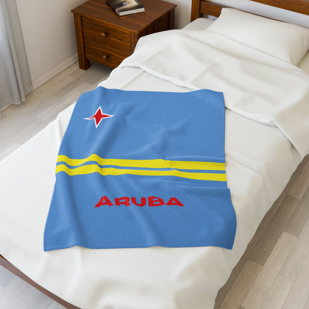 Aruba Flag Velveteen Plush Blanket