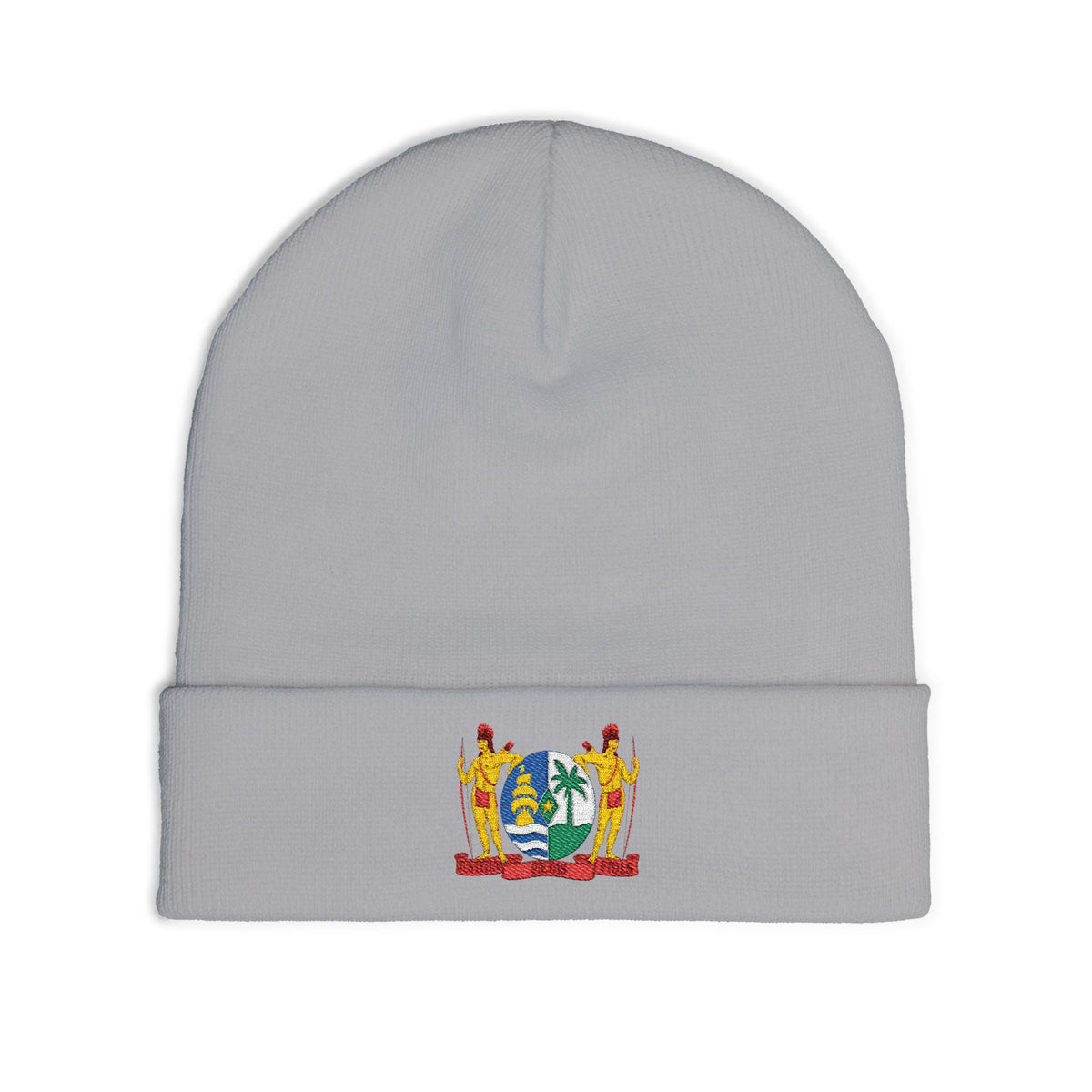 Suriname Coat of Arms Embroidered Knit Beanie - Irie Blues Boutique