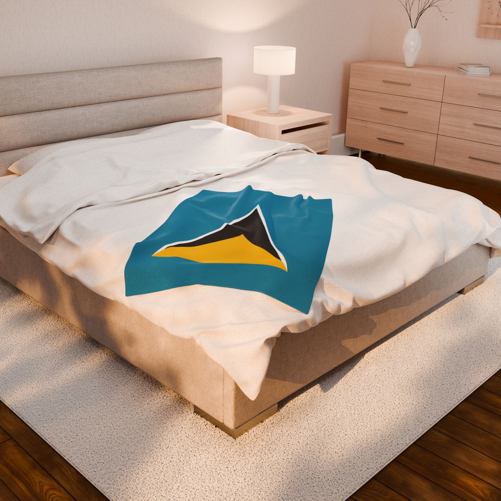 St Lucia Plush Blanket, Soft Throw for Home Decor, Perfect Gift for All Occasions, Bedtime Comfort, Travel Companion - Irie Blues Boutique