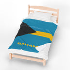 Bahamas Flag Velveteen Plush Blanket