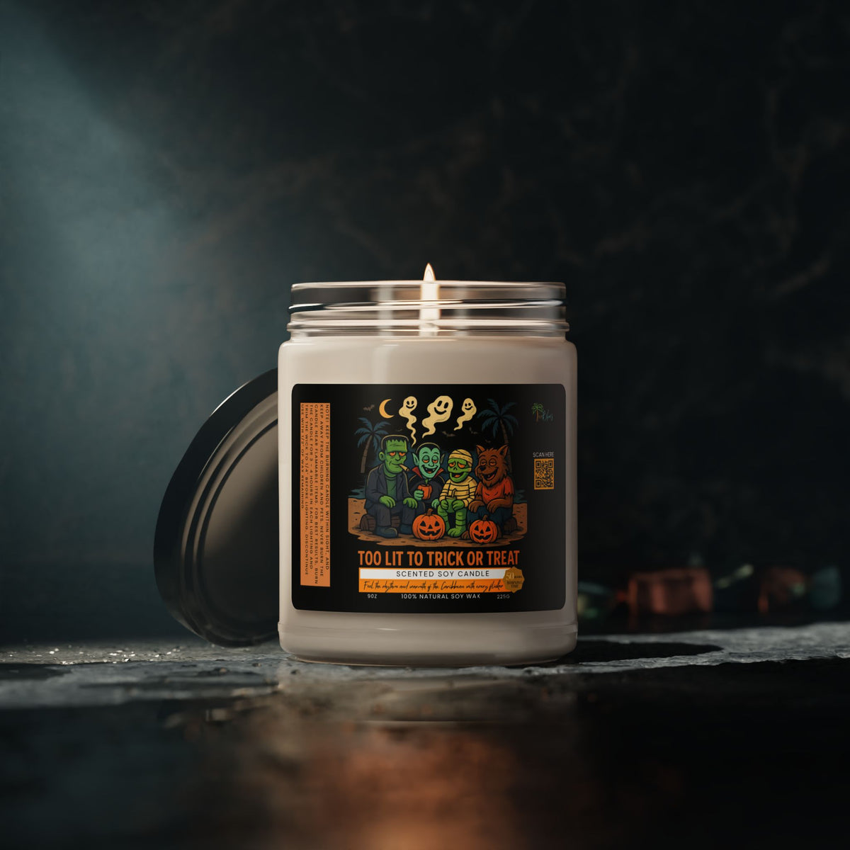 Too Lit to Trick or Treat Candle