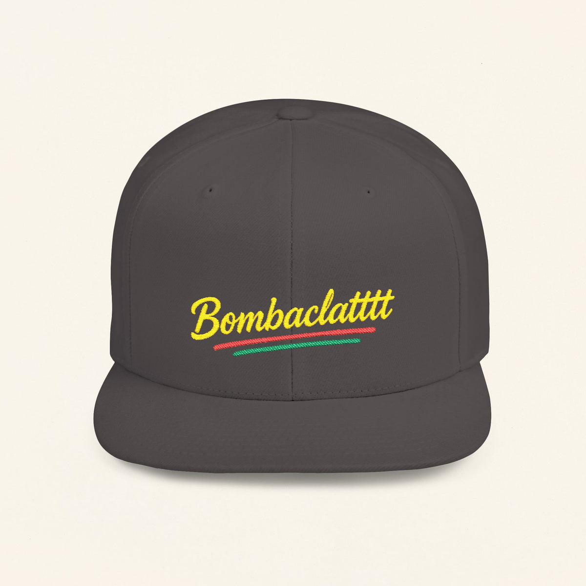 Jamaican Flat Bill Snapback Hat, Jamaican-Inspired Bombaclatt Cap, Rasta Hat, Reggae Snapback, Caribbean Baseball Cap, Tropical Headwear - Irie Blues Boutique