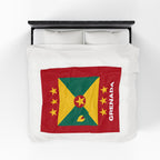 Grenada Flag Velveteen Plush Blanket - Irie Blues Boutique