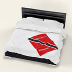 Trinidad Tobago Flag Velveteen Plush Blanket - Irie Blues Boutique