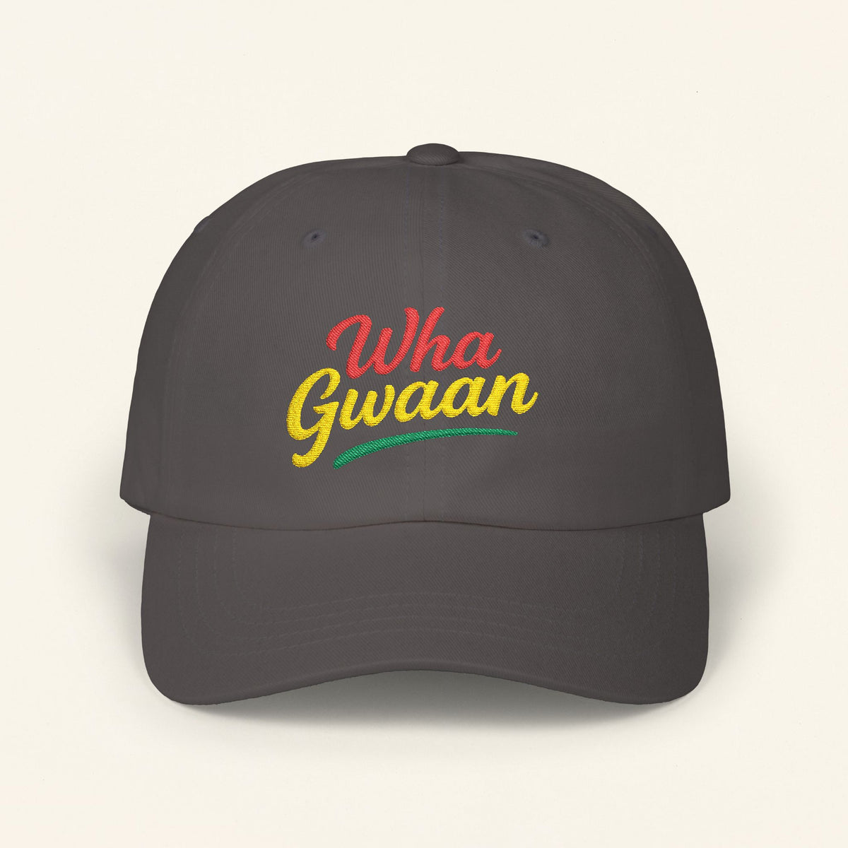 Wha Gwaan' Embroidery, Trendy Fashion Hat, Gift for Dads, Summer Style, Casual Headwear, Vacation Essential - Irie Blues Boutique
