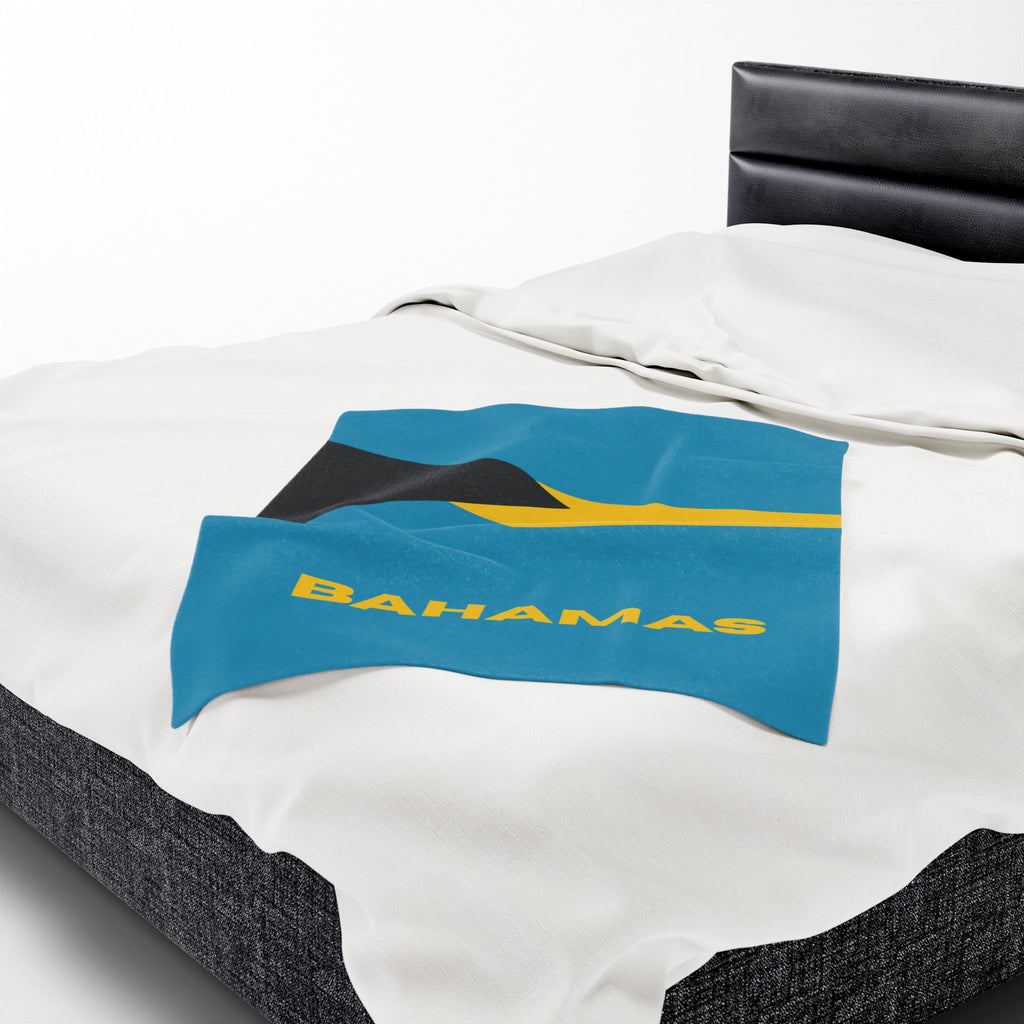 Bahamas Flag Velveteen Plush Blanket