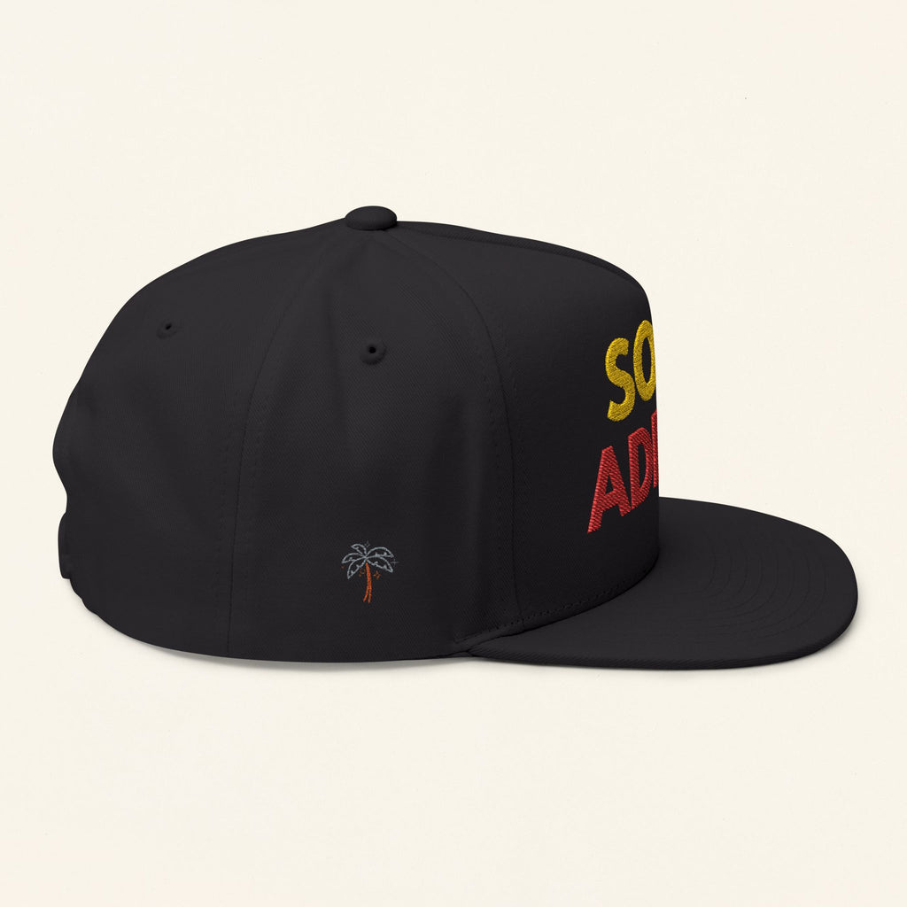 Soca Addict Cap - Flat Bill Snapback, Festival Gear, Summer Vibes, Unique Gift for Music Lovers, Trendy Hat for Parties - Irie Blues Boutique