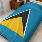 St Lucia Plush Blanket, Soft Throw for Home Decor, Perfect Gift for All Occasions, Bedtime Comfort, Travel Companion - Irie Blues Boutique